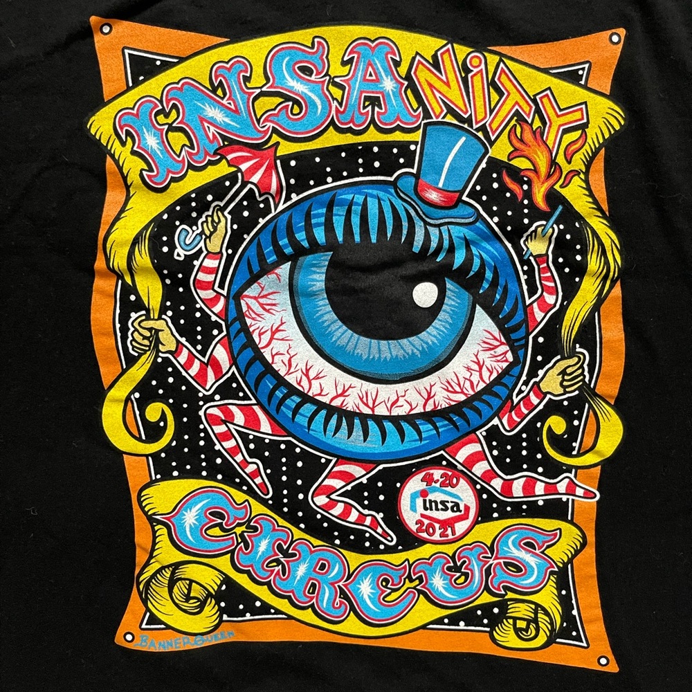 Insanity Circus T-shirt Unisex Size Large 100% Cotton